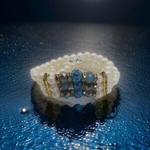 Three layers Beaded Stretch Bracelets